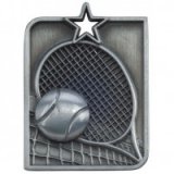 Centurion Star Tennis Zinc Alloy, 3D Die-Cast Silver Medals 53x40MM - MM15016S