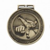 Olympia Karate 3D Die-Cast Antique Gold Medals 7CM 70MM - MM16056G