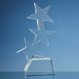 28cm Optical Crystal Triple Rising Star Award - SY2074