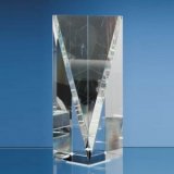 20.5cm Optical Crystal Facet Rectangle Award - SY2070
