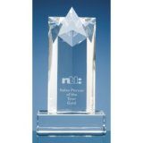 18cm Optical Crystal Star Column Award with Base - SY1010