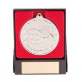 Starboot Football Silver Medal & Box 5CM (50MM) - MB1393S