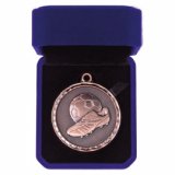 Power Boot Football Bronze Medal and Box 5CM (50MM)