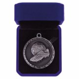 Power Boot Football Silver Medal and Box 5CM (50MM)