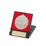Impulse Football Silver Medal and Box 5CM (50MM)