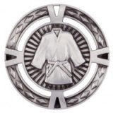 Silver V-Tech Martial Arts Premium Zinc Alloy Medal 6CM 60MM - MM1029S