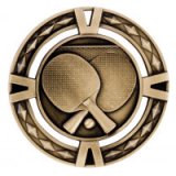 Gold V-Tech Table Tennis Premium Zinc Alloy Medal 6CM 60MM - MM1038G