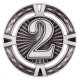 Silver V-Tech 2nd Premium Zinc Alloy Medal 6CM 60MM - MM1039S