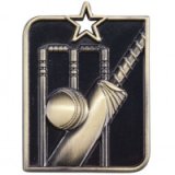Centurion Star Cricket Zinc Alloy, 3D Die-Cast Gold Medals 53x40MM - MM15009G