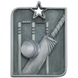 Centurion Star Cricket Zinc Alloy, 3D Die-Cast Silver Medals 53x40MM - MM15009S
