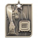 Centurion Star Running  Zinc Alloy, 3D Die-Cast Gold Medals 53x40MM - MM15010G