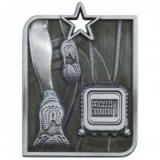 Centurion Star Running  Zinc Alloy, 3D Die-Cast Silver  Medals 53x40MM - MM15010S