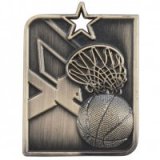 Centurion Star Basketball Zinc Alloy, 3D Die-Cast Gold Medals 53x40MM - MM15012G