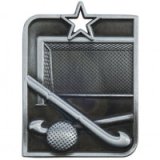 Centurion Star Hockey Zinc Alloy, 3D Die-Cast Silver Medals 53x40MM - MM15014S