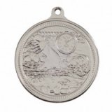 Silver Swimming Endurance Stamped Iron Medal 5CM 50MM - MM16050S