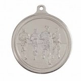 Silver Running Endurance Stamped Iron Medal 5CM 50MM - MM16051S