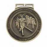 Olympia Running 3D Die-Cast Antique Gold Medals 6CM 60MM - MM16053G