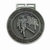 Olympia Running 3D Die-Cast Antique Silver Medals 6CM 60MM - MM16053S