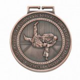 Olympia Judo 3D Die-Cast Antique Bronze Medals 7CM 70MM - MM16057B