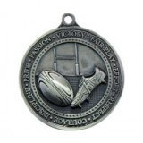 Olympia Rugby 3D Die-Cast Antique Silver Medals 6CM 60MM - MM17085S