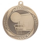 Typhoon Basketball Stamped Iron Medal Gold  5.5CM 55MM - MM20440G
