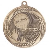 Typhoon Netball Stamped Iron Medal Gold 5.5CM 55MM - MM20443G