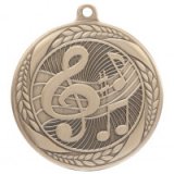 Typhoon Music Stamped Iron Medal Gold 5.5CM 55MM - MM20446G