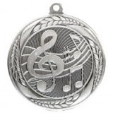Typhoon Music Stamped Iron Medal Silver 5.5CM 55MM - MM20446S