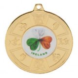 Gold Eire Stamped Iron Medal 5CM 50MM - MM2107G