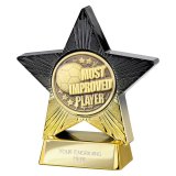 Superstar Most Improved Player Award Black & Gold 110mm - PA25053A