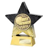 Superstar Most Improved Player Award Black & Gold 140mm - PA25053B