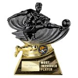 Power Strike Football Most Improved Carbon Black & Gold 200mm - PX26192B