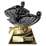 Power Strike Football Parents Player Carbon Black & Gold 180mm - PX26195A