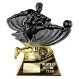 Power Strike Football Player of Year Carbon Black & Gold 200mm - PX26196B