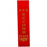 Recognition 2nd Place Red Ribbon Bookmarks 200x50MM-RO8151