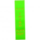 Recognition 3rd Place Green Ribbon Bookmarks 200x50MM-RO8152