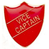 ShieldBadge Vice Captain Red  25mm