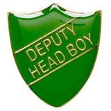 ShieldBadge Deputy Head Boy Green 25mm