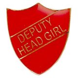 ShieldBadge Deputy Head Girl Red  25mm