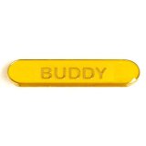 BarBadge Buddy Yellow 40mm