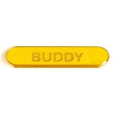 BarBadge Buddy Yellow 40mm