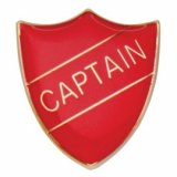 ShieldBadge Captain Red 25mm