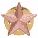 3D Bronze Star Pin Badge 12MM