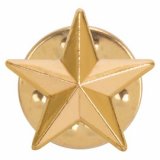 3D Gold Star Pin Badge 12MM