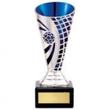 Defender Silver & Blue Football Series Trophy 15CM 150MM - TR20510B