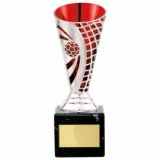 Defender Silver & Red Football Series Trophy 17CM 170MM - TR20512C