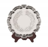 Chippendale Tray With Embossed Laurel Wreath 10"- S1/10