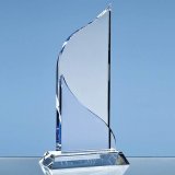 25.5cm Optical Crystal Grand Bleu Award - SY3067