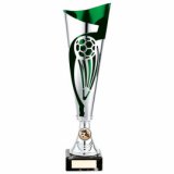Champions Silver & Green Football Series Trophy 34CM 340MM - TR20545B