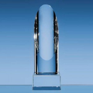 16.5cm Optical Crystal Cylinder Award - DY19